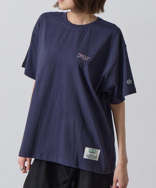 goocy（グーシー）の「【DISCUS】グラフィック半袖T（Tシャツ/カットソー・レディース・ネイビー/オレンジ/ホワイト・FREE）」の17枚目の写真