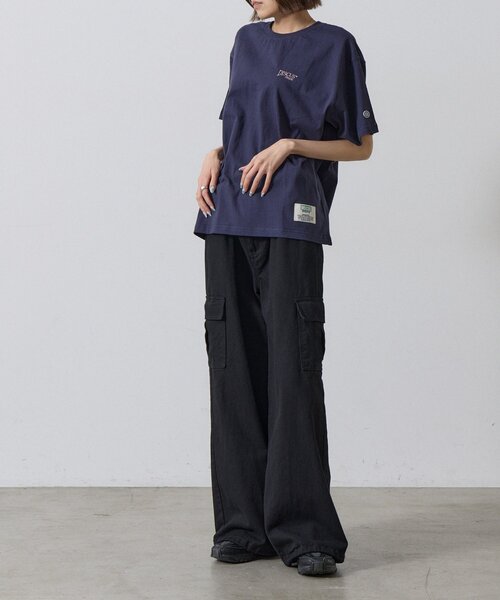 goocy（グーシー）の「【DISCUS】グラフィック半袖T（Tシャツ/カットソー・レディース・ネイビー/オレンジ/ホワイト・FREE）」の19枚目の写真