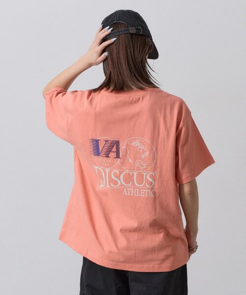 goocy（グーシー）の「【DISCUS】グラフィック半袖T（Tシャツ/カットソー・レディース・ネイビー/オレンジ/ホワイト・FREE）」の20枚目の写真