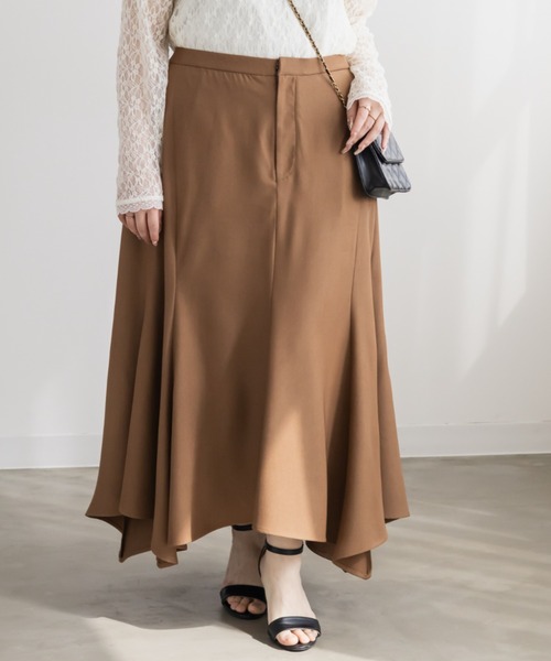 CLETTE(クレット)の「CLETTEオリジナルイレヘムロングスカート(スカート・レディース・ブラック/キャメル/ベージュ・4L/3L/LL)」の11枚目の写真