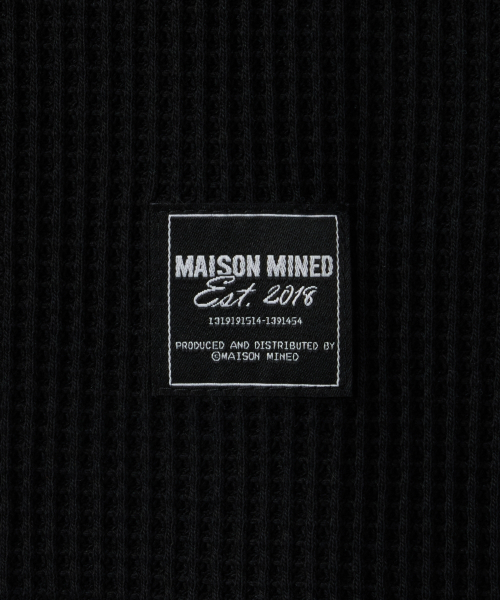 MAISON MINED(メゾンミネド)の「BASIC WAFFLE HENLEY NECK BLACK(Tシャツ/カットソー・メンズ・その他・SMALL/MEDIUM/LARGE)」の10枚目の写真