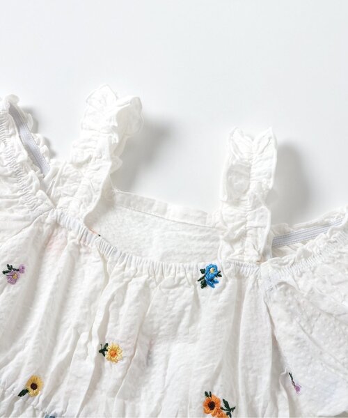 apres les cours(アプレレクール)の「【リンク】肩フリルアソート刺繍チュニック(シャツ/ブラウス・キッズ・チェック/インディゴブルー/その他3・80/90/100/110/120/130/140)」の18枚目の写真