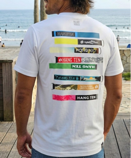HANGTEN(ハンテン)の「【HANGTEN/ハンテン】スノードライリーシュコードプリントTシャツ/【速乾素材】サラサラ 夏 カジュアル サーフ(Tシャツ/カットソー・メンズ・ホワイト/グレー/ネイビー・X-LARGE/LARGE/MEDIUM)」の4枚目の写真