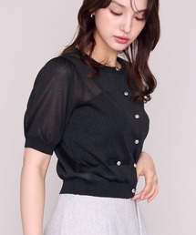MISCH MASCH（ミッシュマッシュ）の「2026春夏新作 ラメシアー5分袖カーディガン（カーディガン/ボレロ）」