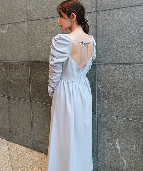 ORGUE(オルグ)の「Cup-in back open gather dress/カップインバックオープンギャザードレス(ドレス・レディース・ブラック/ブルー系その他・FREE)」の10枚目の写真