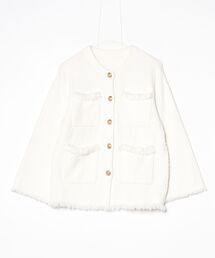 ブランド古着】ノーカラージャケット（ホワイト/白色系）古着通販