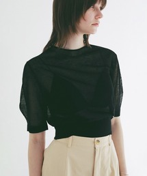 PUFF SLEEVE COMPACT KNIT TOPS（ニット/セーター）｜CLANE（クラネ