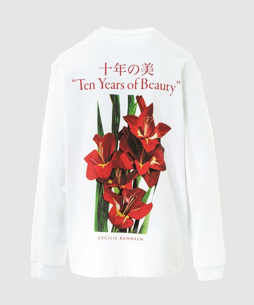 CECILIE BAHNSEN(セシリー バンセン)の「LONG SLEEVE T-SHIRT-TEN YEARS OF BEAUTY(Tシャツ/カットソー・レディース・レッド・S/M)」の6枚目の写真