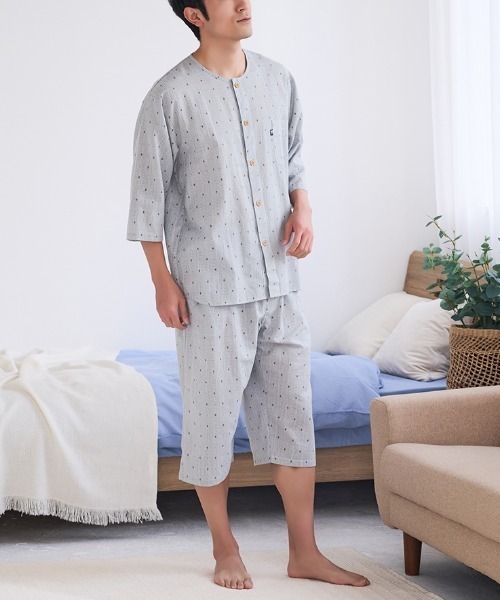 GUNZE（グンゼ）の「GUNZE/グンゼ パジャマ メンズ7分袖7分丈パンツ
