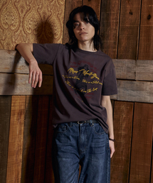 ルディア 3625 ピグメント マーメイド セミオーバーフィット レッドブラウン 半袖Tシャツ