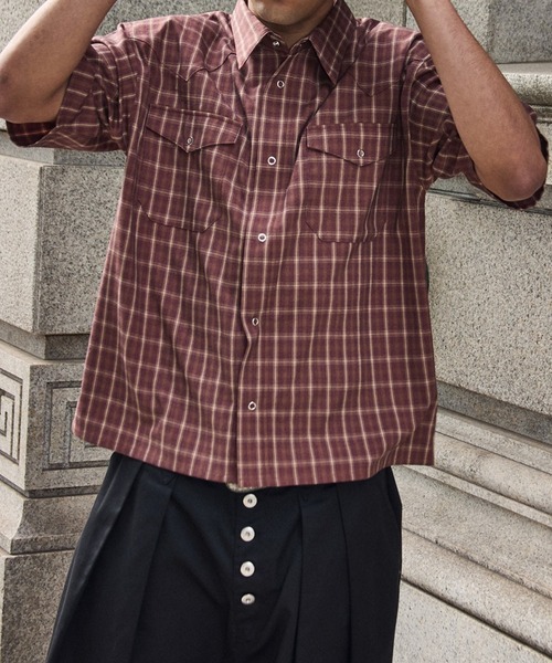 kutir(クティール)の「ASSORTED RING SNAP WESTERN SHIRT/アソートリングスナップウエスタンシャツ(シャツ/ブラウス・メンズ・ボルドー/グリーン/オフホワイト/ライトブルー・MEDIUM/LARGE)」の1枚目の写真