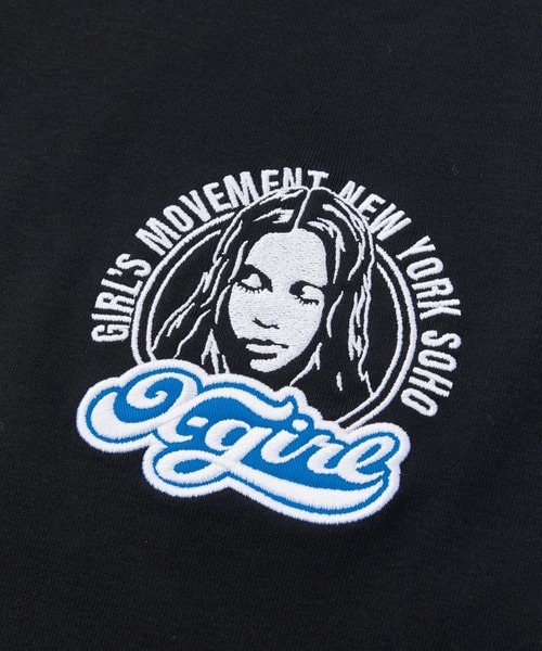 X-girl(エックスガール)の「FACE AND LOGO PATCH S/S BABY TEE(Tシャツ/カットソー・レディース・ホワイト/ブラック/ピンク・S/M)」の9枚目の写真