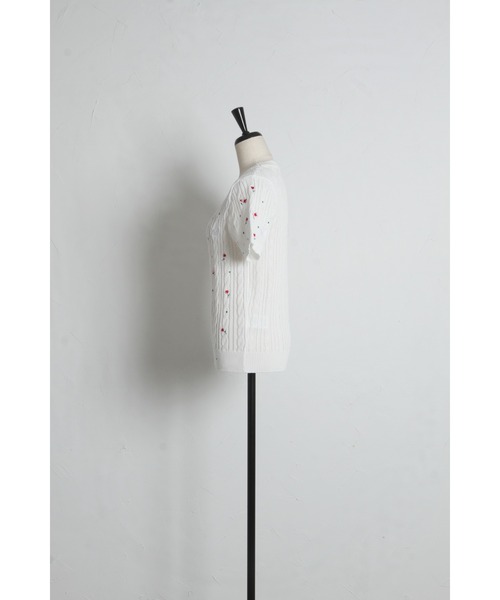 tocco closet(トッコ クローゼット)の「【ZOZO限定】小鳥フラワーエンブロイダリーサマーニットトップス(ニット/セーター・レディース・ピンク/ホワイト・M)」の18枚目の写真