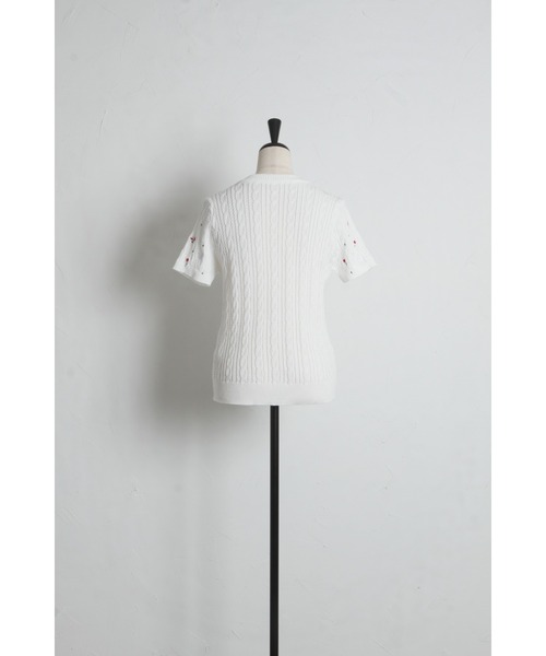 tocco closet(トッコ クローゼット)の「【ZOZO限定】小鳥フラワーエンブロイダリーサマーニットトップス(ニット/セーター・レディース・ピンク/ホワイト・M)」の19枚目の写真