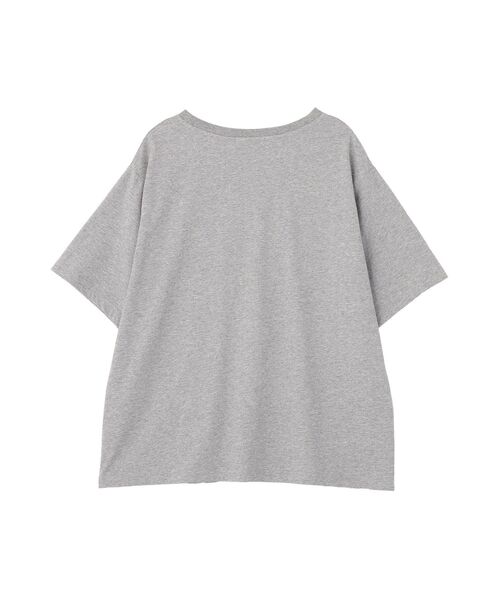 Green Parks(グリーンパークス)の「【適ON】【遮熱・接触冷感・UVカット・吸水速乾】箔プリントロゴTシャツ(Tシャツ/カットソー・レディース・オフホワイト/杢グレー/チャコールグレー・FREE)」の6枚目の写真
