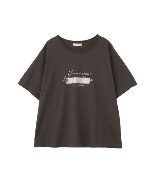 Green Parks(グリーンパークス)の「【適ON】【遮熱・接触冷感・UVカット・吸水速乾】箔プリントロゴTシャツ(Tシャツ/カットソー・レディース・オフホワイト/杢グレー/チャコールグレー・FREE)」の17枚目の写真