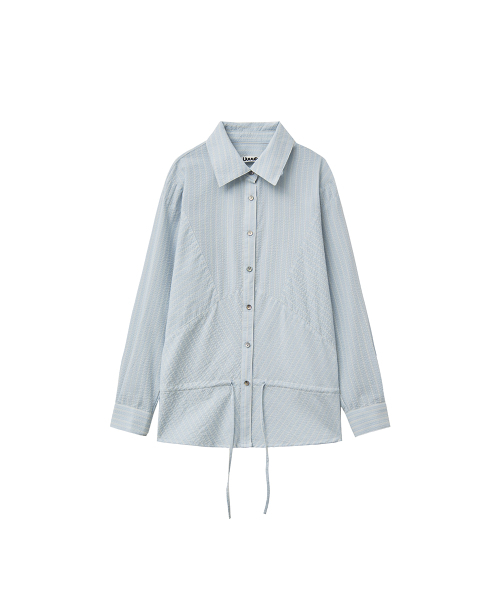 UUUUP（ユープ）の「ボノストライプシャツ - ブルーストライプ（シャツ/ブラウス・レディース・その他・SMALL/MEDIUM）」の3枚目の写真