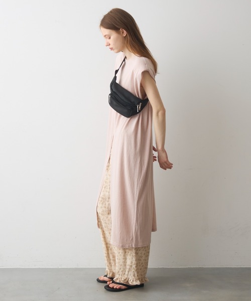 Crisp（クリスプ）の「power shoulder cut onepiece / パワーショルダーカットワンピース（ワンピース・レディース・ピンク/ブラウン・FREE）」の14枚目の写真