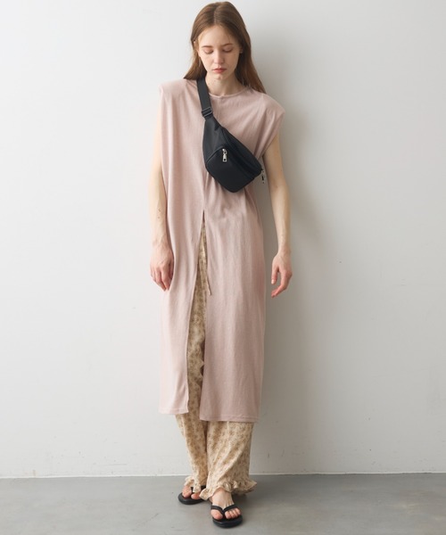 Crisp（クリスプ）の「power shoulder cut onepiece / パワーショルダーカットワンピース（ワンピース・レディース・ピンク/ブラウン・FREE）」の13枚目の写真