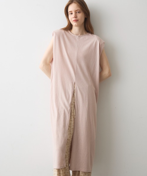 Crisp（クリスプ）の「power shoulder cut onepiece / パワーショルダーカットワンピース（ワンピース・レディース・ピンク/ブラウン・FREE）」の16枚目の写真