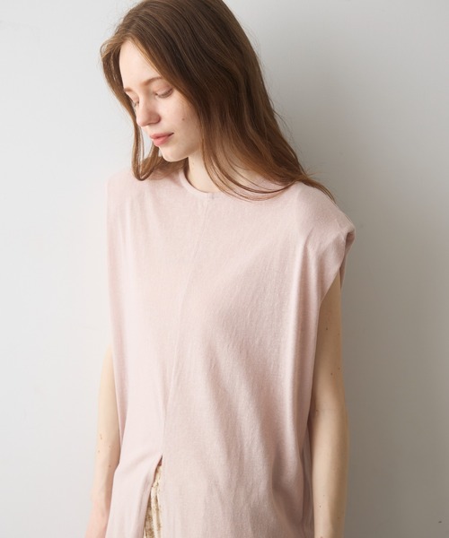Crisp（クリスプ）の「power shoulder cut onepiece / パワーショルダーカットワンピース（ワンピース・レディース・ピンク/ブラウン・FREE）」の18枚目の写真