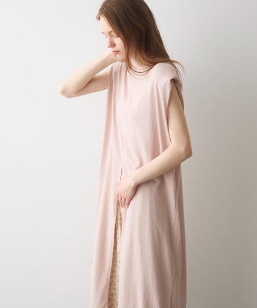 Crisp（クリスプ）の「power shoulder cut onepiece / パワーショルダーカットワンピース（ワンピース・レディース・ピンク/ブラウン・FREE）」の19枚目の写真