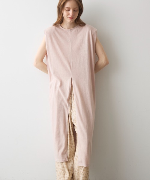 Crisp（クリスプ）の「power shoulder cut onepiece / パワーショルダーカットワンピース（ワンピース・レディース・ピンク/ブラウン・FREE）」の17枚目の写真