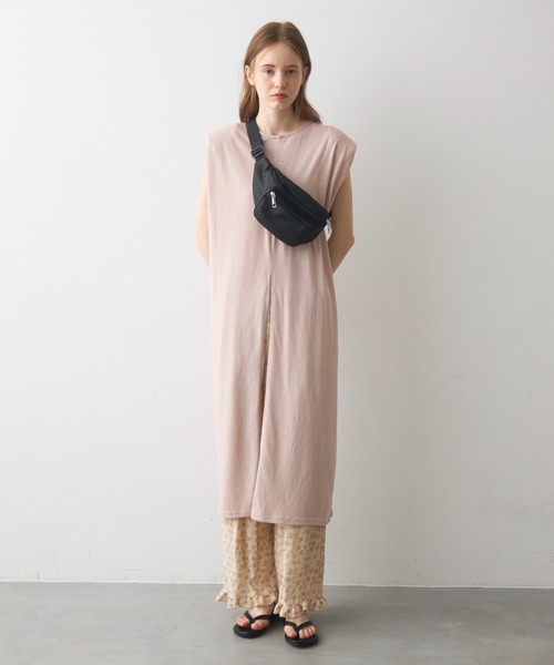 Crisp（クリスプ）の「power shoulder cut onepiece / パワーショルダーカットワンピース（ワンピース・レディース・ピンク/ブラウン・FREE）」の12枚目の写真