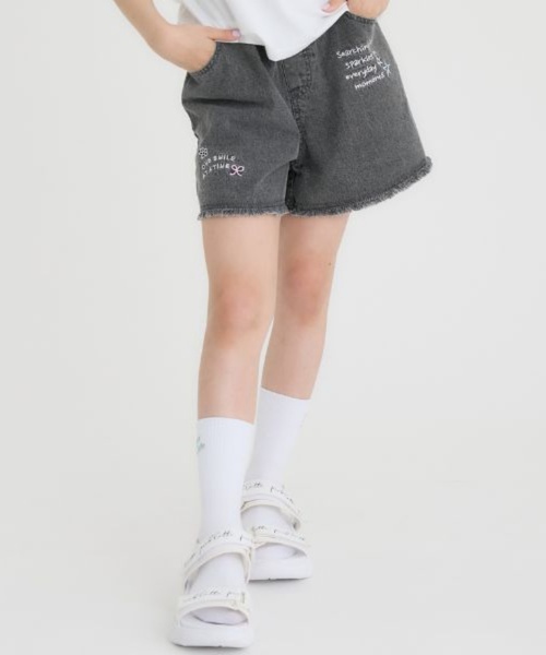 レタリング刺しゅうショートパンツ（その他パンツ）｜PINK-latte