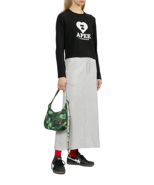 A BATHING APE（アベイシングエイプ）の「HEART BADGE CROSSBODY CAMO MINI BAG #2（ショルダーバッグ・レディース・グリーン・FREE）」の6枚目の写真