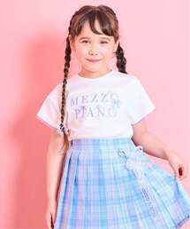 キラキラリボン　ロゴ刺しゅう　半袖Tシャツ【接触冷感】