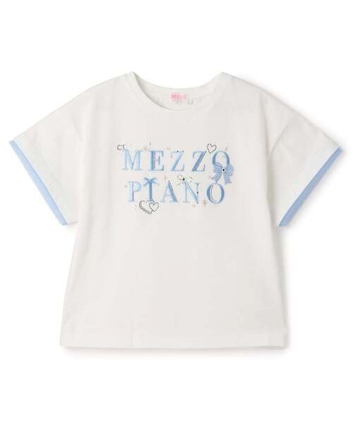 mezzo piano（メゾピアノ）の「キラキラリボン　ロゴ刺しゅう　半袖Tシャツ【接触冷感】（Tシャツ/カットソー・キッズ・オフホワイト/ライラック・140cm/130cm/120cm/110cm）」の13枚目の写真