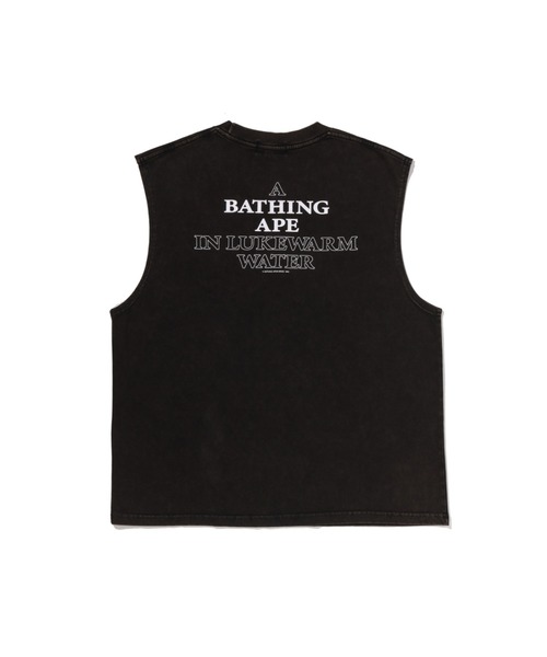 A BATHING APE（アベイシングエイプ）の「HEAVY WASH APE HEAD CROPPED FIT TANK TOP（タンクトップ・メンズ・ブラック・LARGE/MEDIUM/XX-LARGE/SMALL/X-LARGE）」の2枚目の写真
