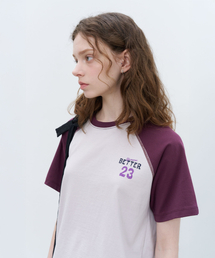 Raglan half T-shirt [KNSS07TS16]_Lavender
