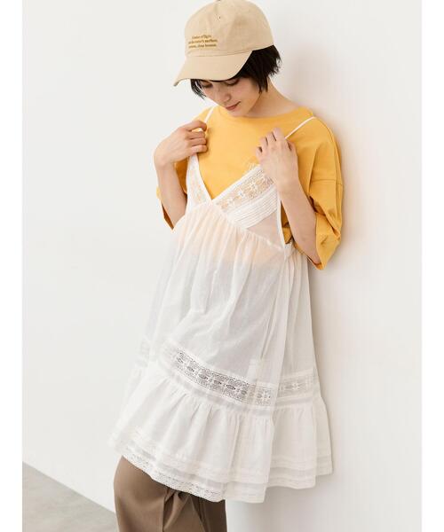 Samansa Mos2（サマンサ モスモス）の「レースボイルキャミチュニック（チュニック・レディース・オフホワイト/ブラック/ブラウン・F）」の15枚目の写真