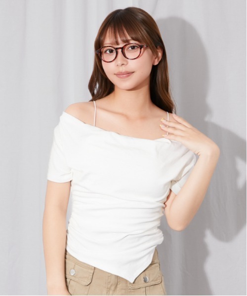 GORGE(ゴージ)の「《ドレープデザイン》カットソー/韓国フェミニン/全3色(Tシャツ/カットソー・レディース・ブラック/オフホワイト/グレー・F)」の14枚目の写真