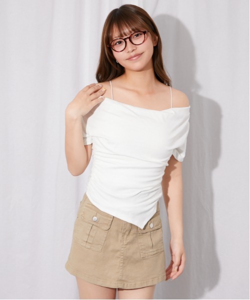 GORGE(ゴージ)の「《ドレープデザイン》カットソー/韓国フェミニン/全3色(Tシャツ/カットソー・レディース・ブラック/オフホワイト/グレー・F)」の15枚目の写真