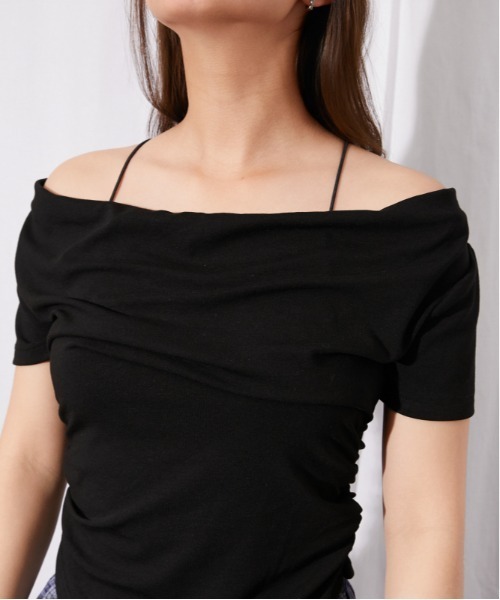 GORGE(ゴージ)の「《ドレープデザイン》カットソー/韓国フェミニン/全3色(Tシャツ/カットソー・レディース・ブラック/オフホワイト/グレー・F)」の18枚目の写真