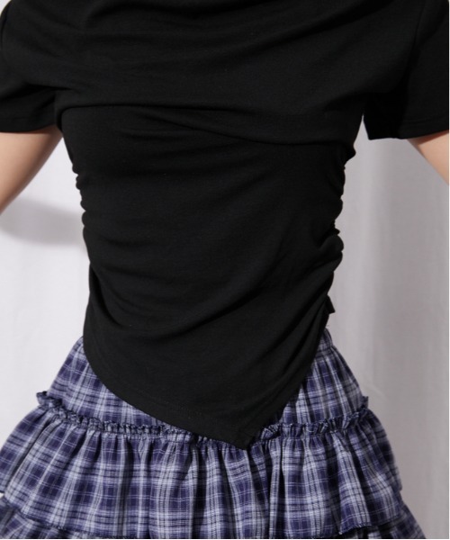 GORGE(ゴージ)の「《ドレープデザイン》カットソー/韓国フェミニン/全3色(Tシャツ/カットソー・レディース・ブラック/オフホワイト/グレー・F)」の20枚目の写真
