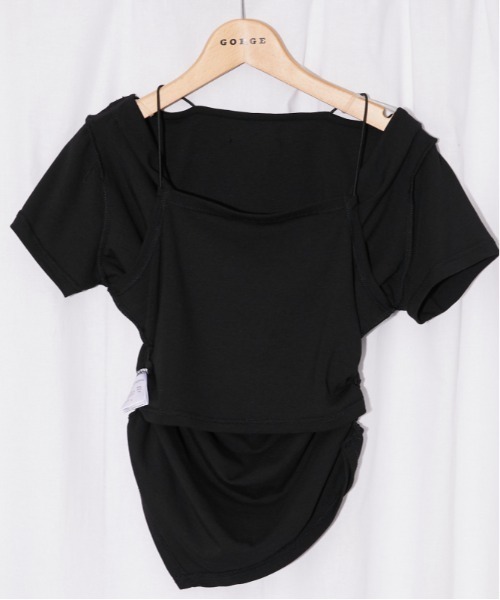 GORGE(ゴージ)の「《ドレープデザイン》カットソー/韓国フェミニン/全3色(Tシャツ/カットソー・レディース・ブラック/オフホワイト/グレー・F)」の22枚目の写真