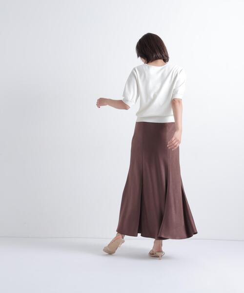 NATURAL BEAUTY BASIC(ナチュラルビューティーベーシック)の「Vネックレーストリムニット(ニット/セーター・レディース・オフホワイト/ブルー/ブラック・フリ-)」の18枚目の写真