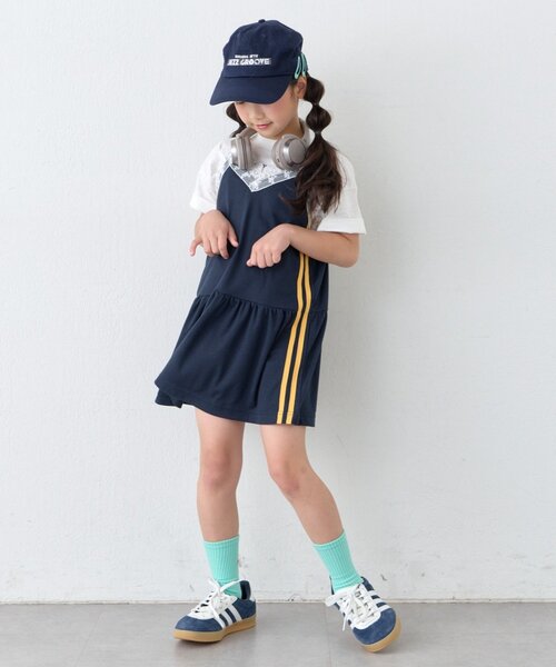 CIAOPANIC TYPY(チャオパニックティピー)の「【KIDS】Wサイドラインランジェリーレースキャミチュニック(ZOZO限定)(タンクトップ・キッズ・ブラック/ネイビー・110/130/150)」の20枚目の写真