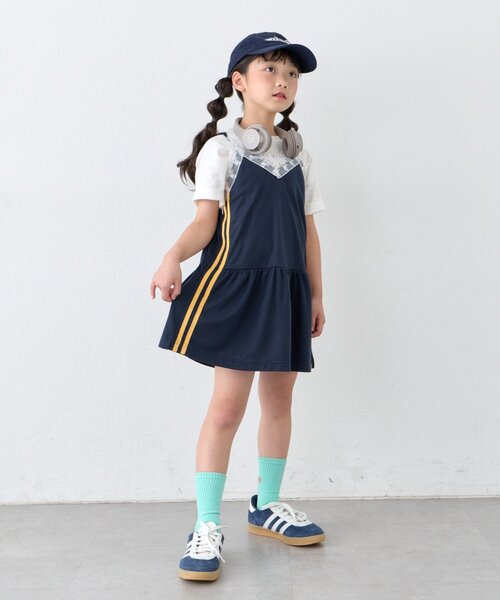CIAOPANIC TYPY(チャオパニックティピー)の「【KIDS】Wサイドラインランジェリーレースキャミチュニック(ZOZO限定)(タンクトップ・キッズ・ブラック/ネイビー・110/130/150)」の19枚目の写真