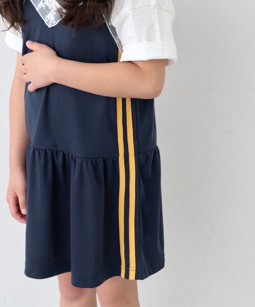 CIAOPANIC TYPY(チャオパニックティピー)の「【KIDS】Wサイドラインランジェリーレースキャミチュニック(ZOZO限定)(タンクトップ・キッズ・ブラック/ネイビー・110/130/150)」の14枚目の写真