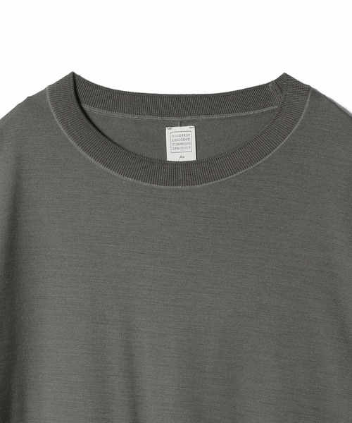 ESTNATION（エストネーション）の「GOOD PEOPLE GOOD STITCHING GOOD PRODUCT for ESTNATION / ショートスリーブ クルーニット（Tシャツ/カットソー・メンズ・ブラック/グレー・MEDIUM/LARGE）」の4枚目の写真