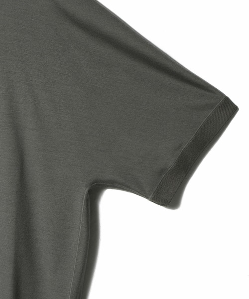 ESTNATION（エストネーション）の「GOOD PEOPLE GOOD STITCHING GOOD PRODUCT for ESTNATION / ショートスリーブ クルーニット（Tシャツ/カットソー・メンズ・ブラック/グレー・MEDIUM/LARGE）」の5枚目の写真