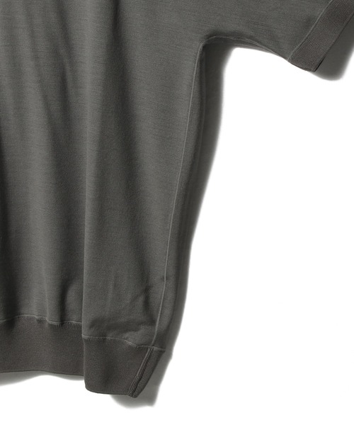ESTNATION（エストネーション）の「GOOD PEOPLE GOOD STITCHING GOOD PRODUCT for ESTNATION / ショートスリーブ クルーニット（Tシャツ/カットソー・メンズ・ブラック/グレー・MEDIUM/LARGE）」の6枚目の写真