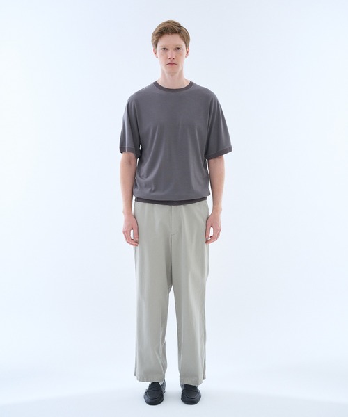 ESTNATION（エストネーション）の「GOOD PEOPLE GOOD STITCHING GOOD PRODUCT for ESTNATION / ショートスリーブ クルーニット（Tシャツ/カットソー・メンズ・ブラック/グレー・MEDIUM/LARGE）」の11枚目の写真
