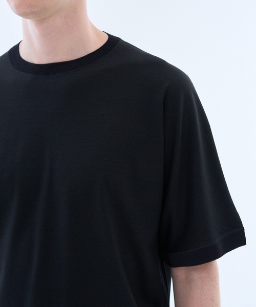 ESTNATION（エストネーション）の「GOOD PEOPLE GOOD STITCHING GOOD PRODUCT for ESTNATION / ショートスリーブ クルーニット（Tシャツ/カットソー・メンズ・ブラック/グレー・MEDIUM/LARGE）」の15枚目の写真