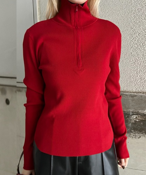 トップス　アメリビンテージ BEST TOUCH HALF ZIP KNIT TOP（ニット/セーター）｜Ameri（アメリ）の
